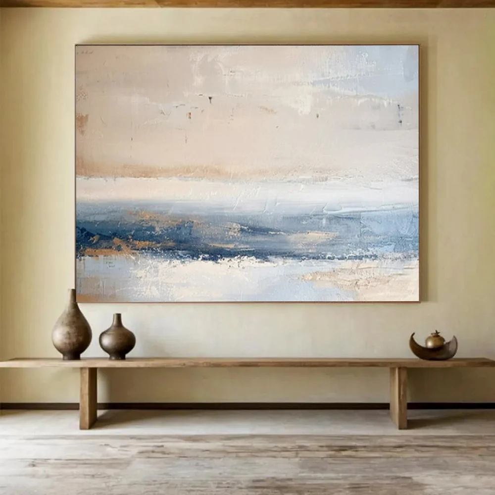 Neutral Original Handmade Landscape Abstract Artwork DTA24